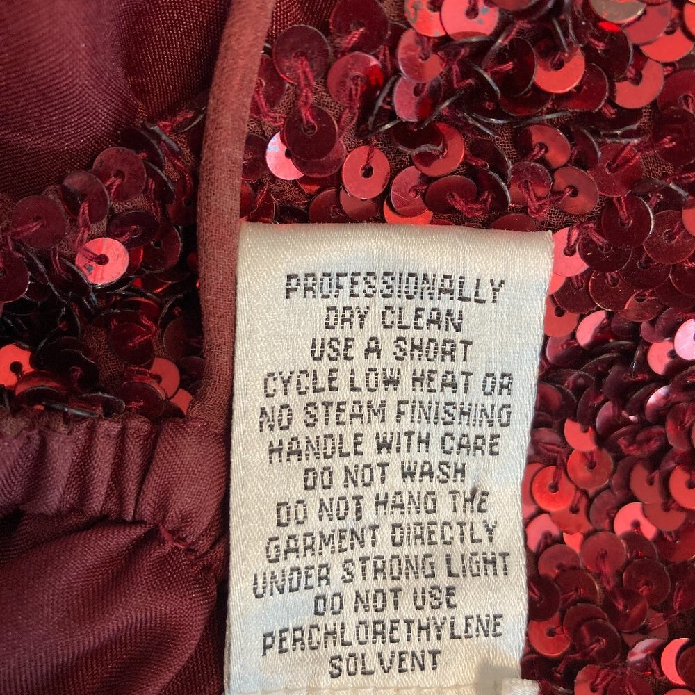 Cache Red Sequin Asymmetrical Cami Top - Picture 8 of 8